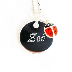 Collier personnalisé jolie Coccinelle - Argent