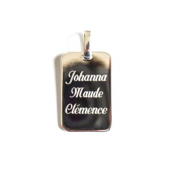 Pendentif gravé homme - Argent