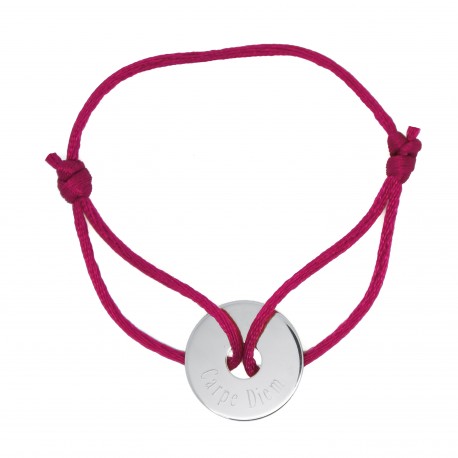 Bracelet Bulle de tendresse sur cordon satin - Plaqué or