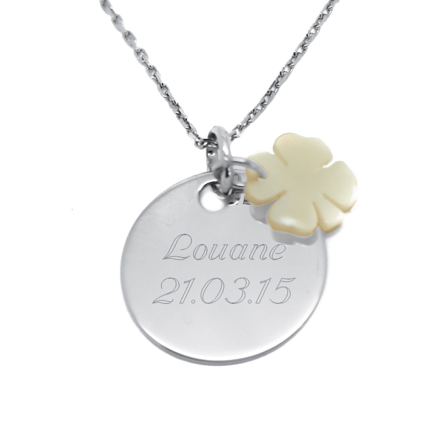 Pendentif trèfle argent - France