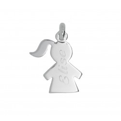 Pendentif Bout'Chou Fille - Argent