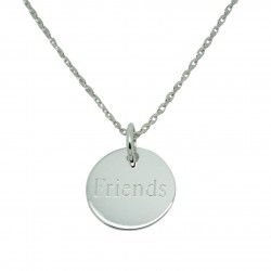 Collier médaille 15 mm - Argent