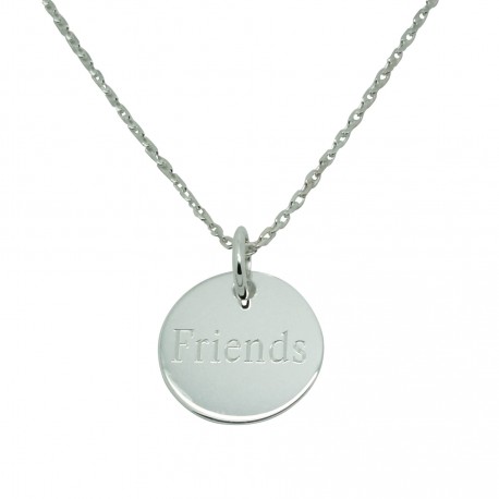 Collier médaille 15 mm - Argent