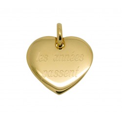 Pendentif personnalisé coeur 19 mm - Plaqué or