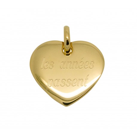 Pendentif coeur 19 mm - Plaqué or