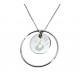 Collier Bulle de tendresse sur médaille - Plaqué or