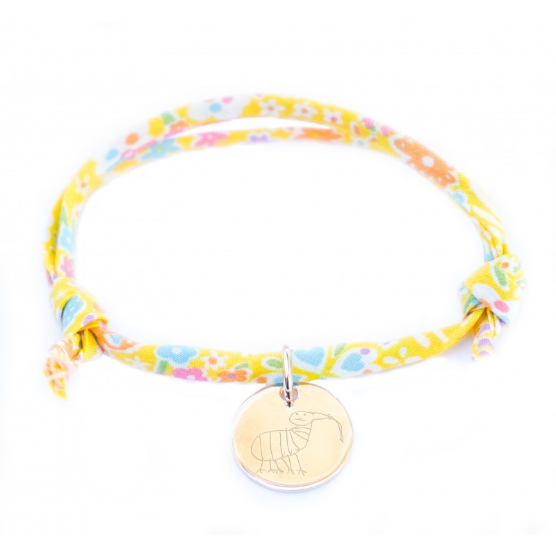 Bracelet Enfant Liberty Ajustable Personnage Acier Gravé