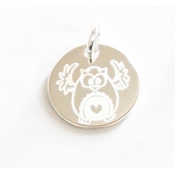 Pendentif gravé renne pour enfant en plaqué or