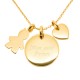 Collier personnalisé prénom enfant breloque fille garçon - Plaqué or