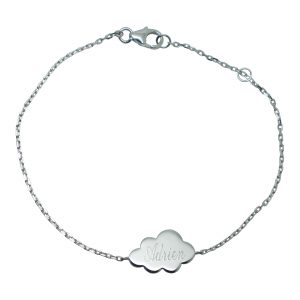 Bracelet nuage gravé prénom