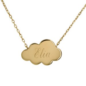 Bijou gravé nuage collier